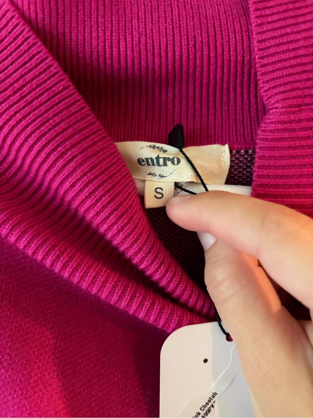 entro Fuchsia Ribbed Knit Sweater - Picture 2 of 7